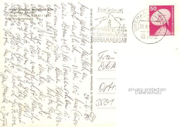 Moos Rottenbuch Hotel Gasthof Moosbeck Alm Gartenrestau – Bild 2