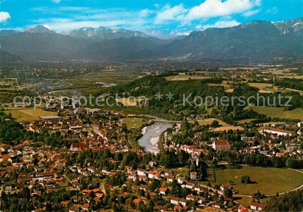 Bad Toelz Isartal Alpenpanorama Fliegeraufnahme