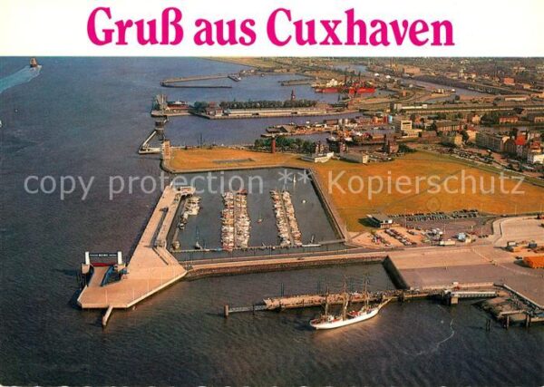 Cuxhaven Nordseebad Hafenanlagen Jachthafen Seebäderbrücke