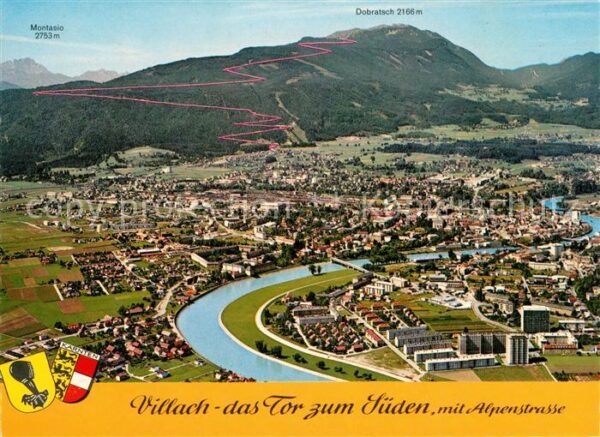 Villach Kaernten Tor zum Süden mit Alpenstrasse Dobratsc