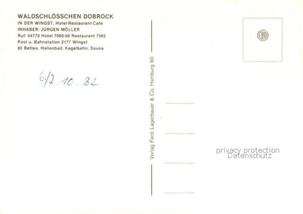 Wingst Waldschlösschen Dobrock Terrasse Hallen – Bild 2