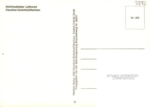 Clausthal-Zellerfeld Heilklimatischer Luftkurort Fliegeraufn – Bild 2