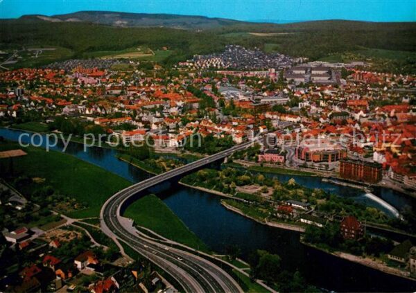 Hameln Weser Rattenfängerstadt Fliegeraufnahme