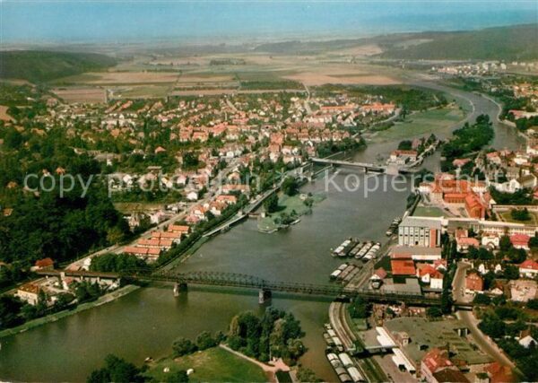 Hameln Weser Rattenfängerstadt Fliegeraufnahme