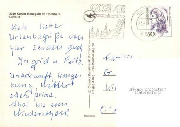 Hohegeiss Harz Kurort Fliegeraufnahme – Bild 2