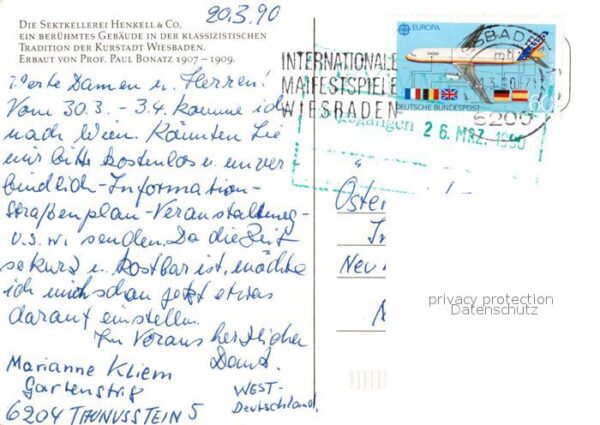 Wiesbaden Sektkellerei Henkell Gebäude in Klassiz – Bild 2