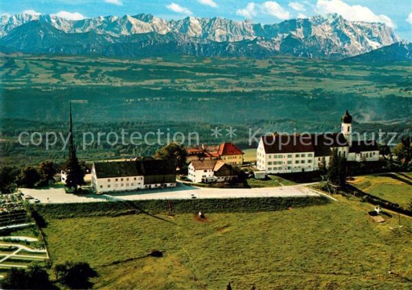 Weilheim Oberbayern Blick vom Hohenpeissenberg auf Ammergeb