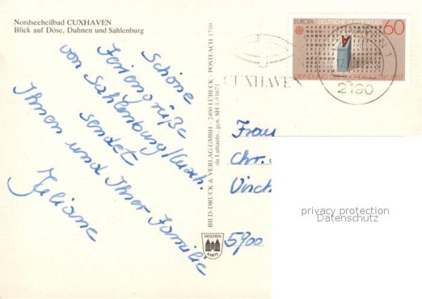 Cuxhaven Doese Nordseebad mit Duhnen und Sahlenburg Hafen Dampfer – Bild 2