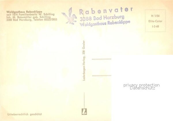 Harzburg Bad Waldgasthaus Rabenklippe Brocken Terras – Bild 2