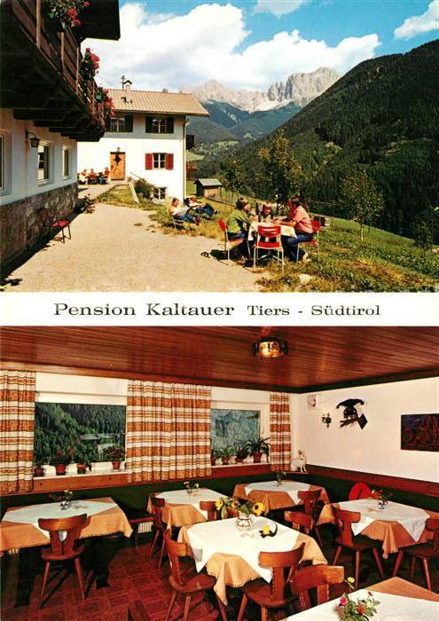 Tiers Tires Pension Kaltauer Terrasse Speisesaal