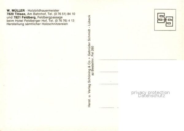 Titisee Feldberger Titiseer Holzschnitzerei – Bild 2