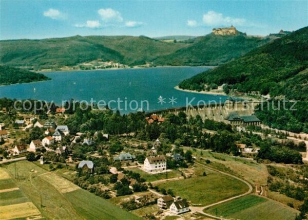 Edersee Fliegeraufnahme Sperrmauer Schloss Wald