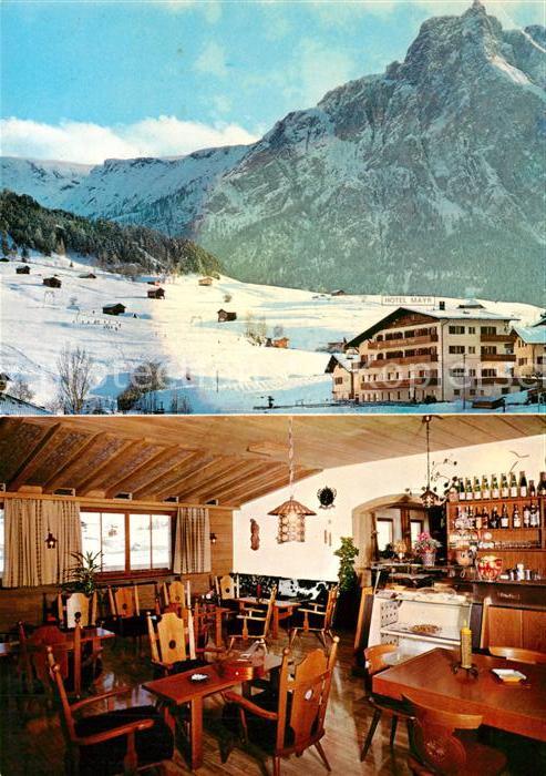 Kastelruth Suedtirol Hotel Pension Mayr Winterpanorama