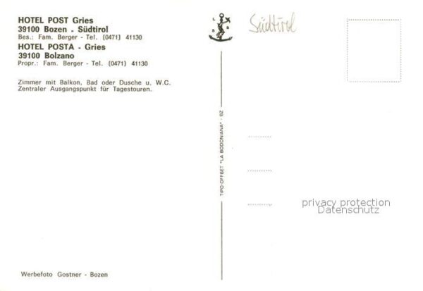Bozen Suedtirol Hotel Post – Bild 2