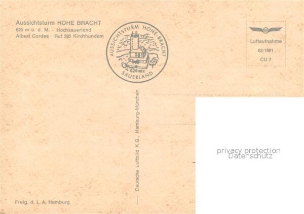 Kirchhundem Aussichtsturm Hohe Bracht Fliegeraufnah – Bild 2