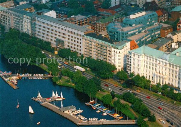 Hamburg Fliegeraufnahme Außenalster