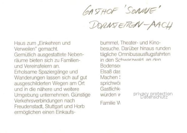 Dornstetten Wuerttemberg Gasthof Sonne – Bild 2