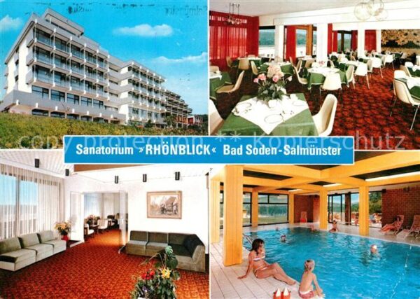 Bad Soden-Salmuenster Sanatorium Rhönblick Hallenbad Speisesa