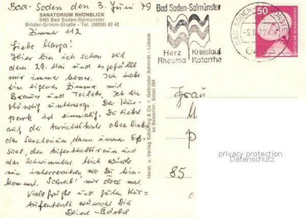 Bad Soden-Salmuenster Sanatorium Rhönblick Hallenbad Speisesa – Bild 2