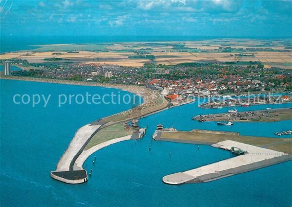 Buesum Nordseebad Fliegeraufnahme Hafen Schleuse
