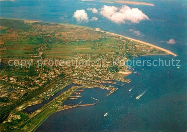 Cuxhaven Nordseebad Fliegeraufnahme Strände Hafen