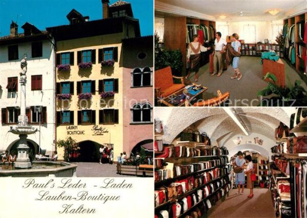 Kaltern Weinstrasse Tirol Pauls Leder Laden Lauben Boutique