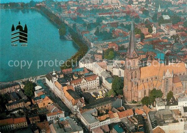 Schwerin Mecklenburg Fliegeraufnahme Kirche