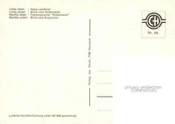 Singen Hohentwiel Haus Landerer Festungsruine Eugenstor – Bild 2
