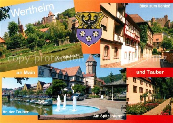 Wertheim Main Kittsteintor Spitzenturm Schloss Tauber