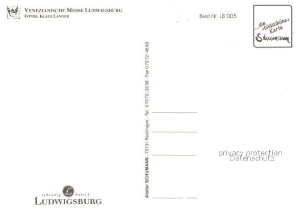 Ludwigsburg Wuerttemberg Venezianische Messe – Bild 2