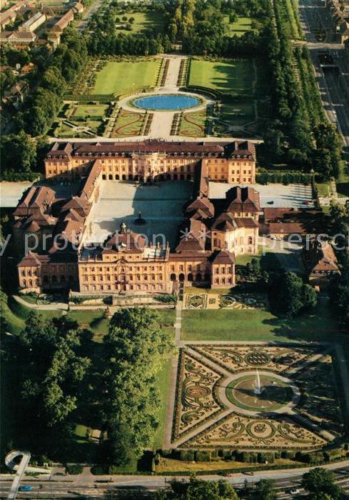 Ludwigsburg Wuerttemberg Residenzschloss Fliegeraufnahme Blühend