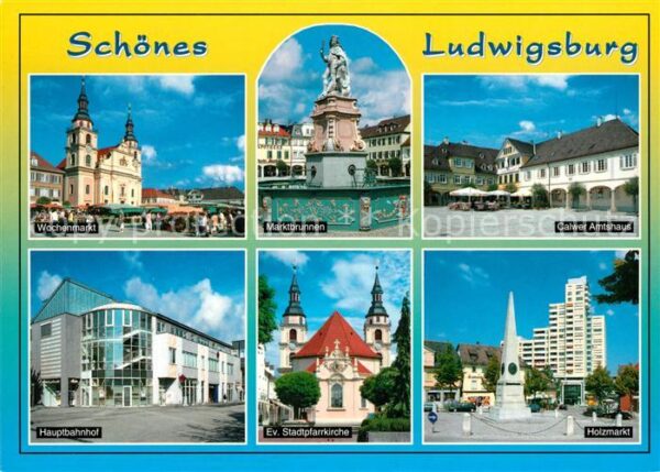 Ludwigsburg Wuerttemberg Wochenmarkt Calwer Amtshaus Hauptbahnho