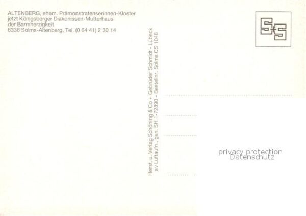 Altenberg Wetzlar Kloster Königsberger Diakonissen-Mutter – Bild 2