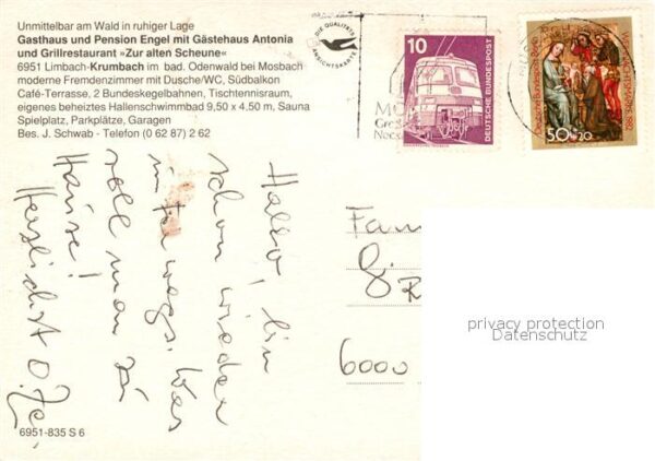 Krumbach Odenwald Pension Engel Gästehaus Antonia Grillre – Bild 2