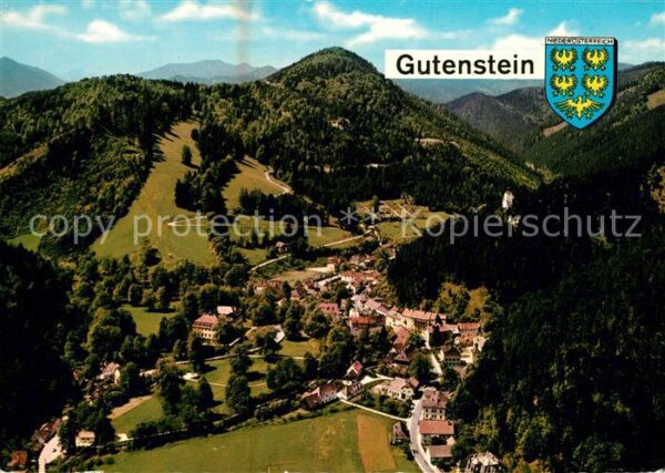Gutenstein Niederoesterreich Fliegeraufnahme Mariahilfberg Ruine Gut