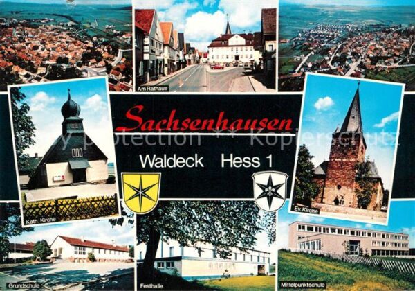 Sachsenhausen Waldeck Kirchen Grundschule Rathaus Mittelpunkt