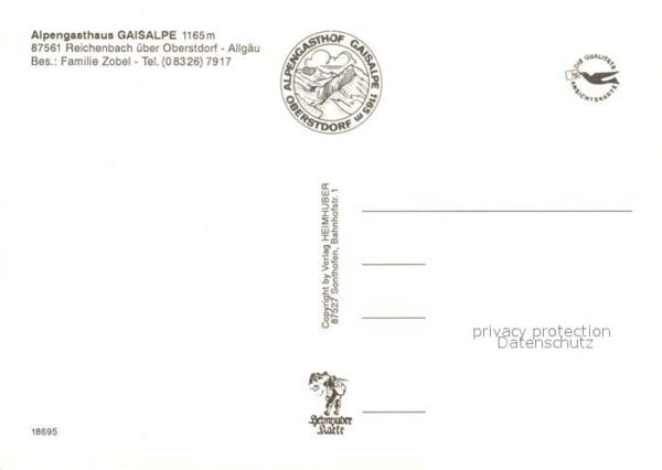Reichenbach Oberstdorf Alpengasthaus Gaisalpe – Bild 2