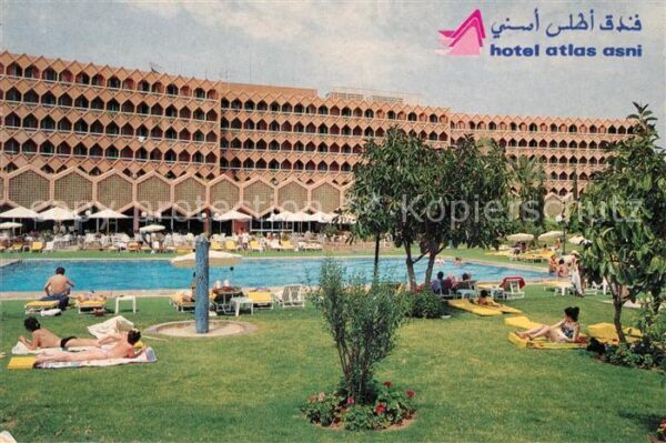 Marokko Maroc Hotel Atlas Schwimmbad Asni