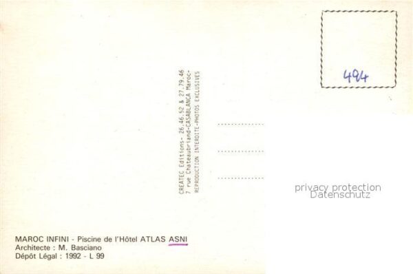 Marokko Maroc Hotel Atlas Schwimmbad Asni – Bild 2