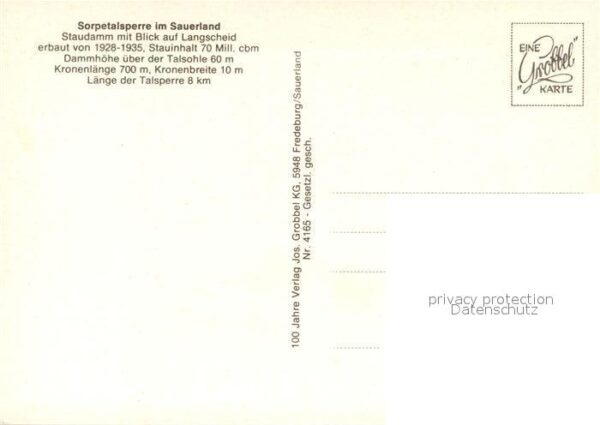 Sorpetalsperre Staudamm Langscheid – Bild 2