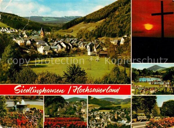 Siedlinghausen Panorama Brunnen Kreuz Nachtaufnahme Pa