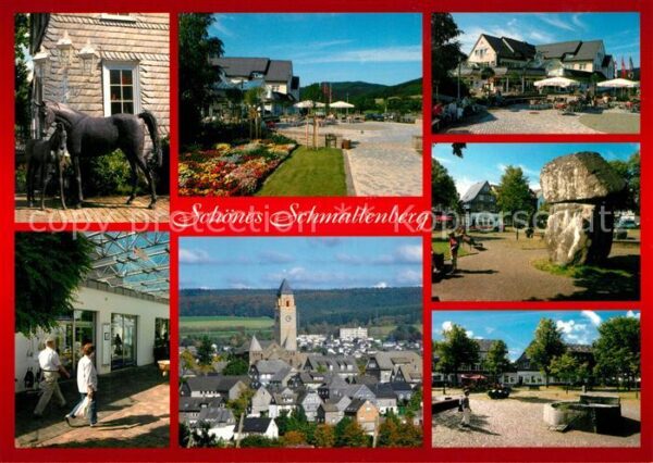 Schmallenberg Pferdedenkmal Panorama Kirchturm Park