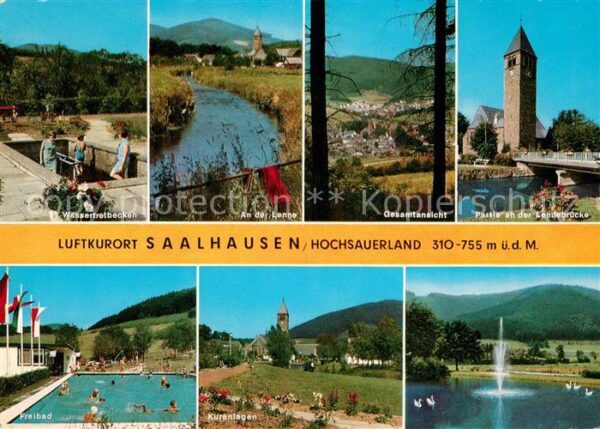Saalhausen Sauerland Wassertretbecken Lenne Lennebrücke Frei