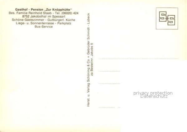 Jakobsthal Unterfranken Gasthaus Pension Knöpphütte – Bild 2