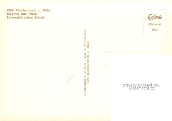 Kleinheubach Eingang Löwensteinschen Schloss – Bild 2