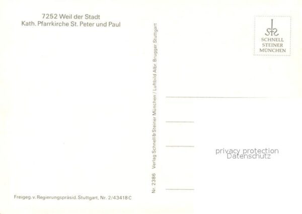 Weil der Stadt Pfarrkirche StPeter und Paul Fliegerauf – Bild 2