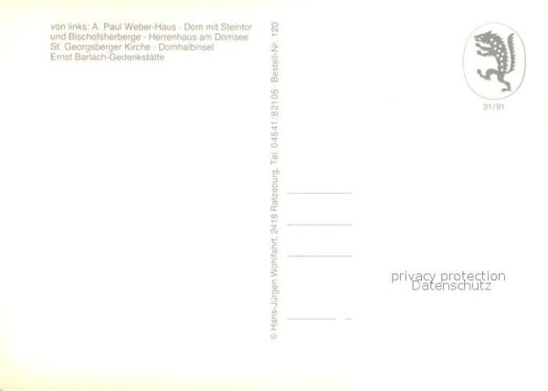 Ratzeburg Paul Weber Haus Dom Steintor Bischofshe – Bild 2