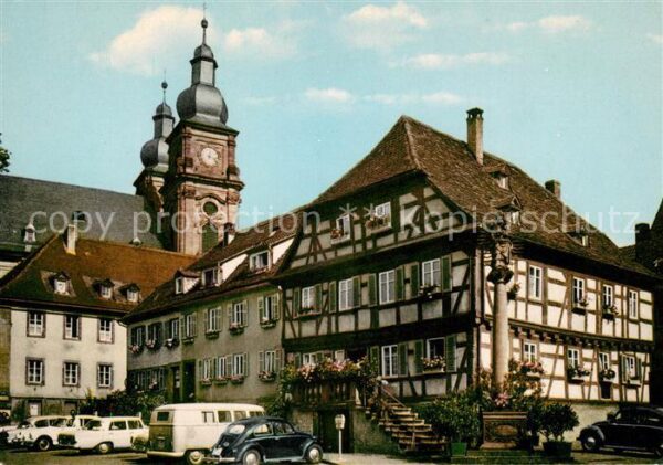 Amorbach Miltenberg Marktplatz Rathaus