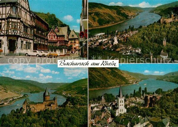 Bacharach Rhein Burg Stahleck Fliegeraufnahme Altes Hau