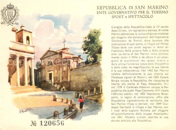 San Marino Repubblica Künstlerkarte Kirche Museumspass